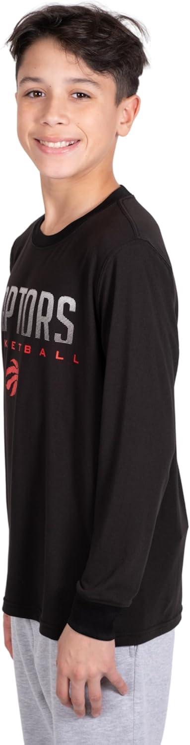 Ultra Game NBA Toronto Raptors Boys Super Soft Long Sleeve Active T-Shirt|Toronto Raptors - UltraGameShop