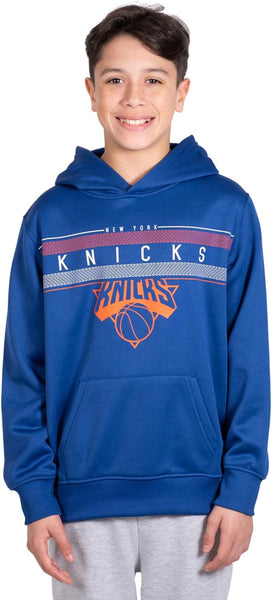 Ultra Game NBA New York Knicks Boys Super Soft Poly Midtwon Pullover Hoodie Sweatshirt|New York Knicks - UltraGameShop