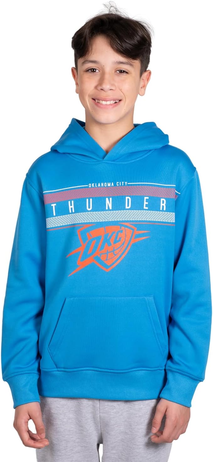 Ultra Game NBA Oklahoma City Thunder Boys Super Soft Poly Midtwon Pullover Hoodie Sweatshirt|Oklahoma City Thunder - UltraGameShop