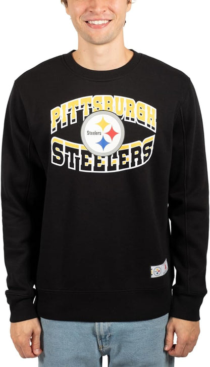 Ultra Game NFL Pittsburgh Steelers Men's Super Soft Ultimate Crew Neck Sweatshirt|Pittsburgh Steelers - UltraGameShop