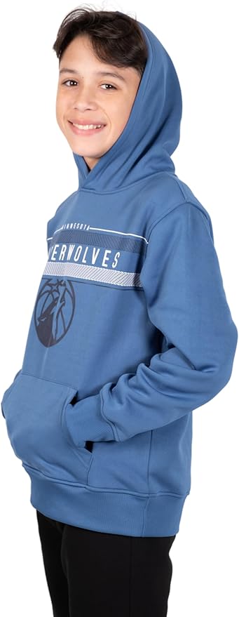 Ultra Game NBA Minnesota Timberwolves Boys Super Soft Poly Midtwon Pullover Hoodie Sweatshirt|Minnesota Timberwolves - UltraGameShop