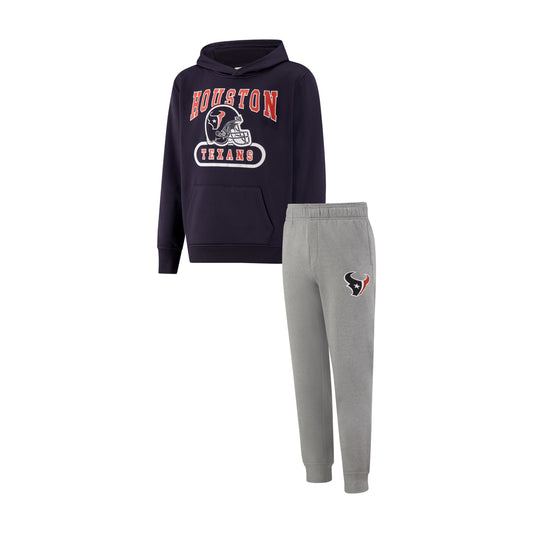 Ultra Game NFL Official Youth Super Soft Jogger & Hoodie Sweatshirt Set, Houston Texans, Team Color|Houston Texans