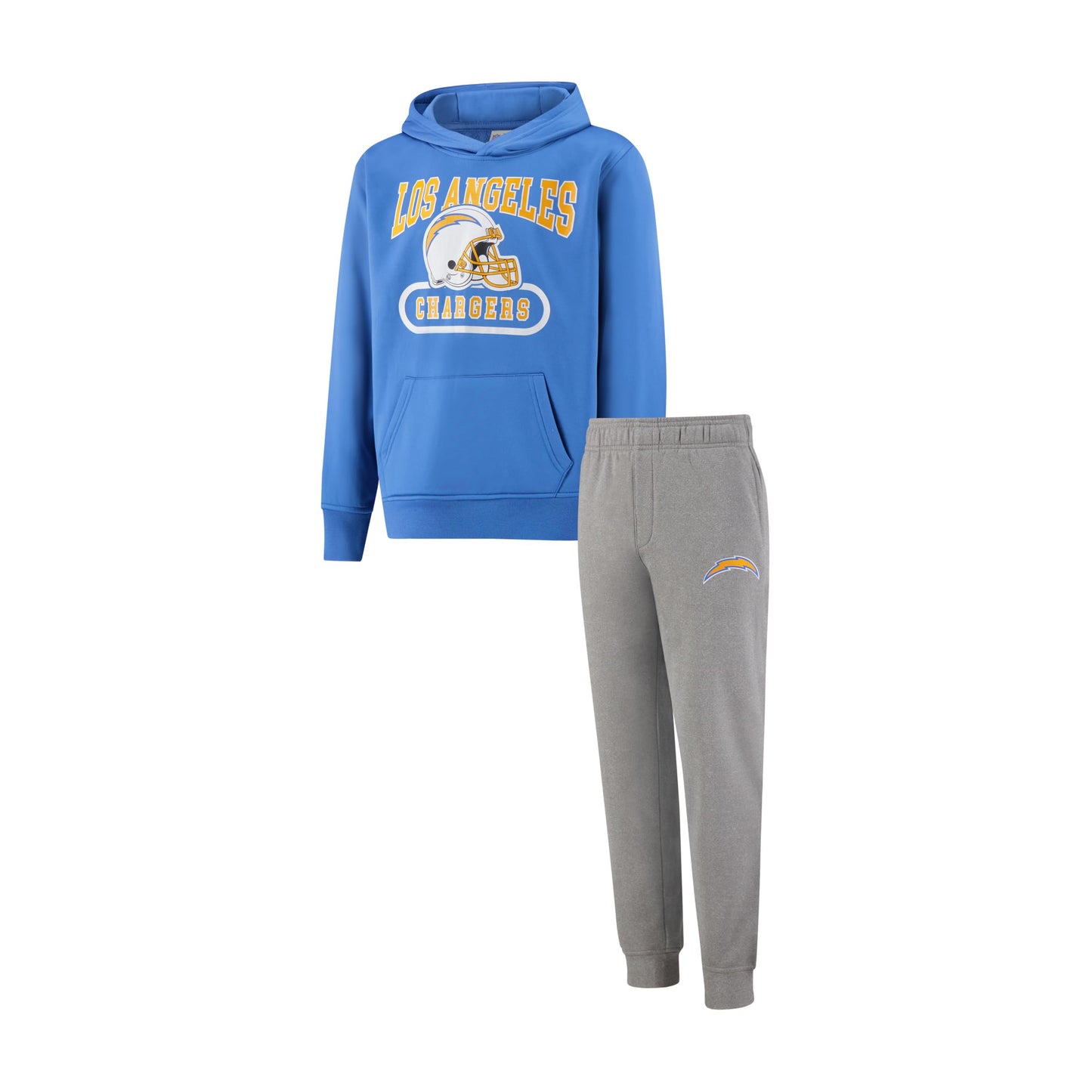 Ultra Game NFL Official Youth Super Soft Jogger & Hoodie Sweatshirt Set, Los Angeles Chargers, Team Color|Los Angeles Chargers