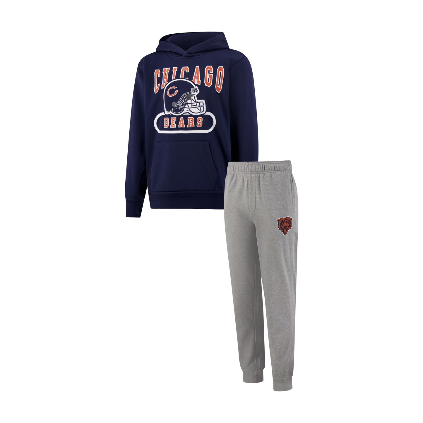 Ultra Game NFL Official Youth Super Soft Jogger & Hoodie Sweatshirt Set, Chicago Bears, Team Color|Chicago Bears