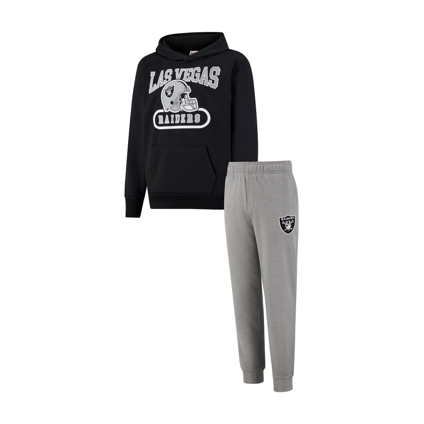 Ultra Game NFL Official Youth Super Soft Jogger & Hoodie Sweatshirt Set, Las Vegas Raiders, Team Color|Las Vegas Raiders