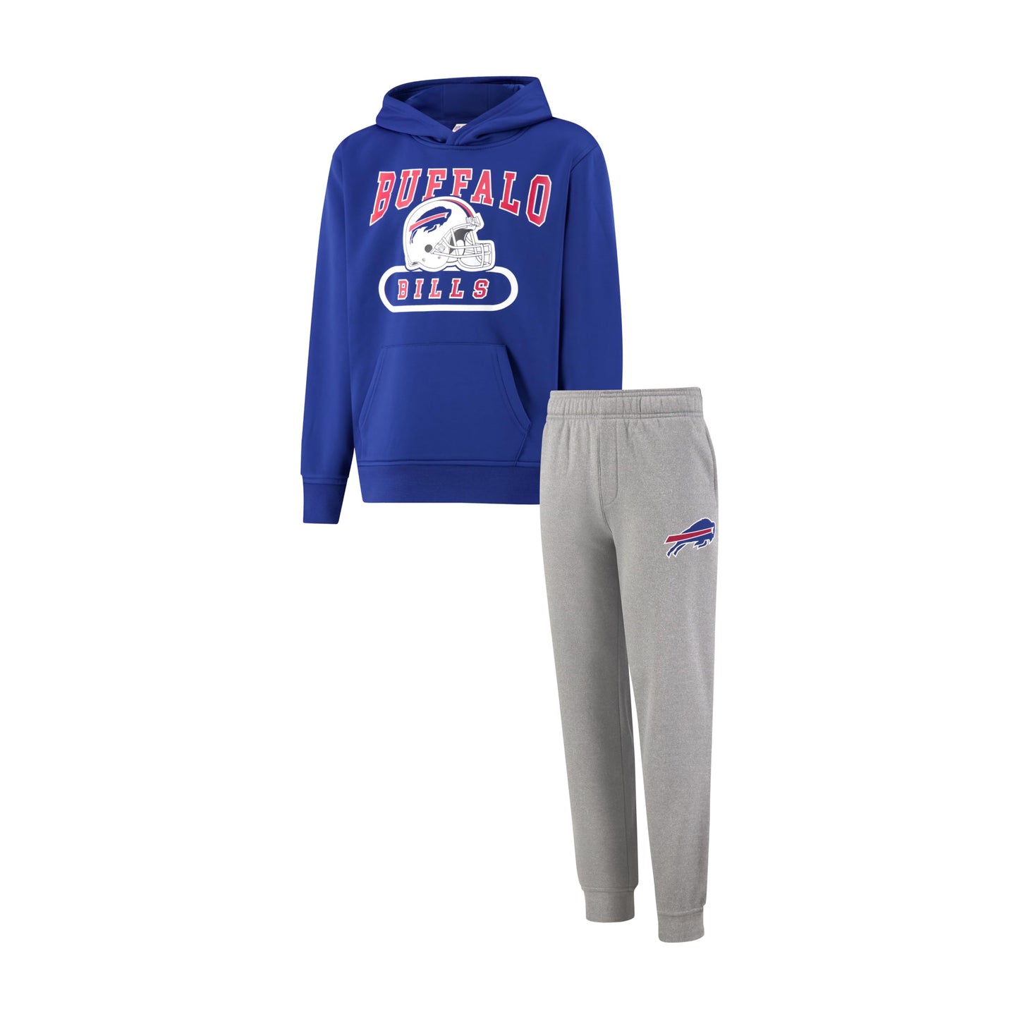 Ultra Game NFL Official Youth Super Soft Jogger & Hoodie Sweatshirt Set, Buffalo Bills, Team Color|Buffalo Bills