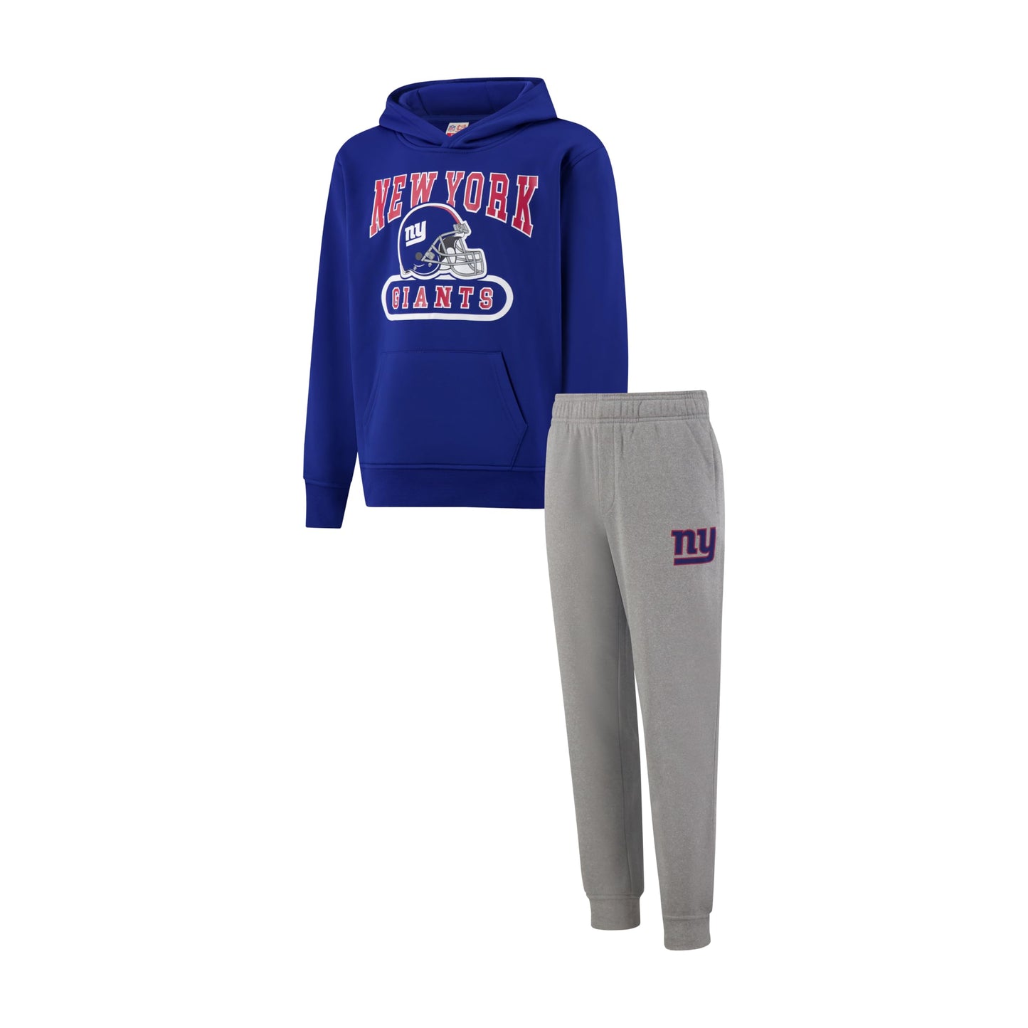 Ultra Game NFL Official Youth Super Soft Jogger & Hoodie Sweatshirt Set, New York Giants, Team Color|New York Giants