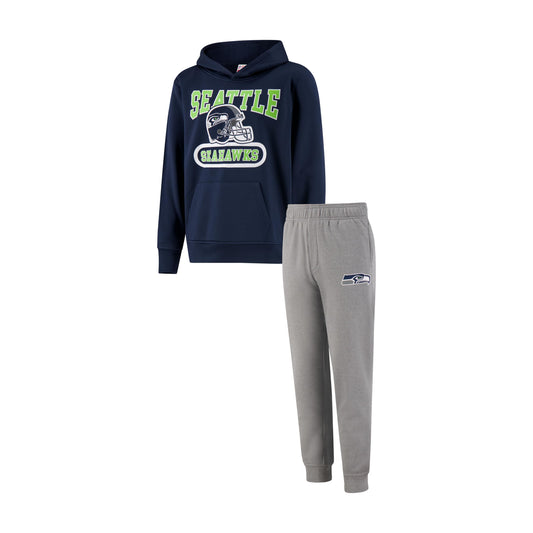 Ultra Game NFL Official Youth Super Soft Jogger & Hoodie Sweatshirt Set, Seattle Seahawks, Team Color|Seattle Seahawks