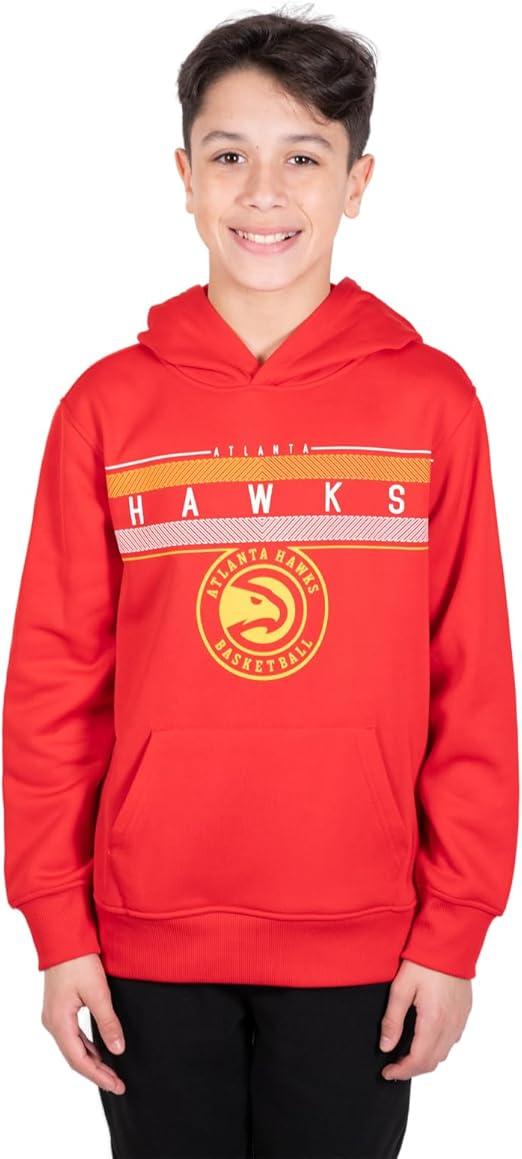 Ultra Game NBA Atlanta Hawks Boys Super Soft Poly Midtwon Pullover Hoodie Sweatshirt|Atlanta Hawks - UltraGameShop