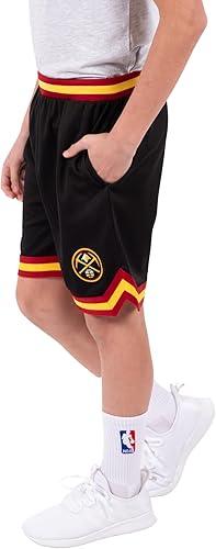 Ultra Game NBA Denver Nuggets Boys Active Knit Slam Basketball Training Shorts|Denver Nuggets - UltraGameShop