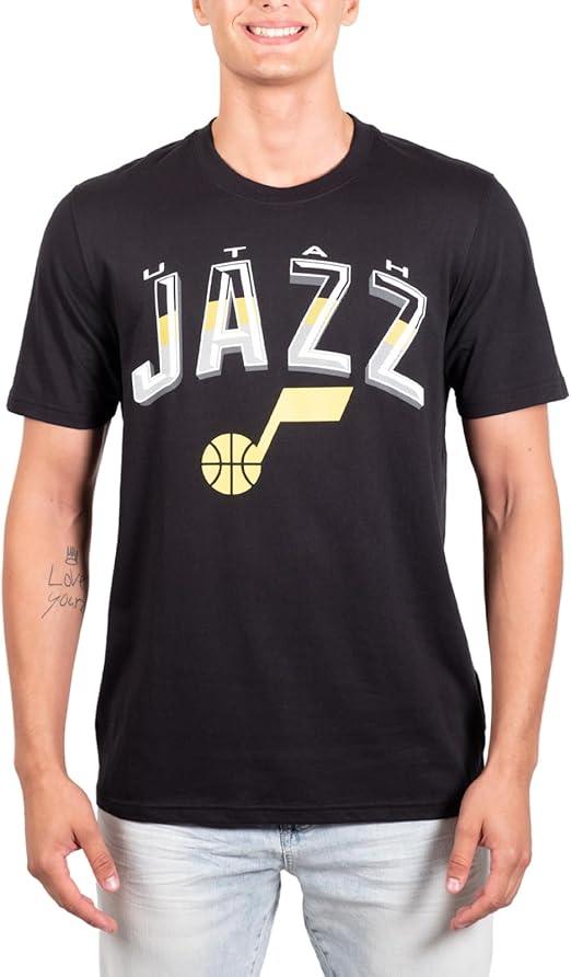 Ultra Game Men's NBA Utah Jazz Arched Plexi Short Sleeve T-Shirt|Utah Jazz - UltraGameShop