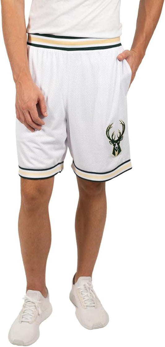 Ultra Game NBA Milwaukee Bucks Official Men's Showtime Active Basketball Training Shorts|Milwaukee Bucks - UltraGameShop