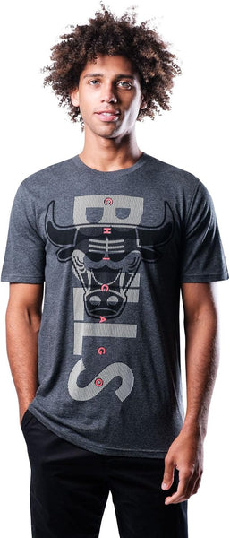 Ultra Game NBA Chicago Bulls Men's Upright Logo Short Sleeve Tee Shirt| Chicago Bulls - UltraGameShop