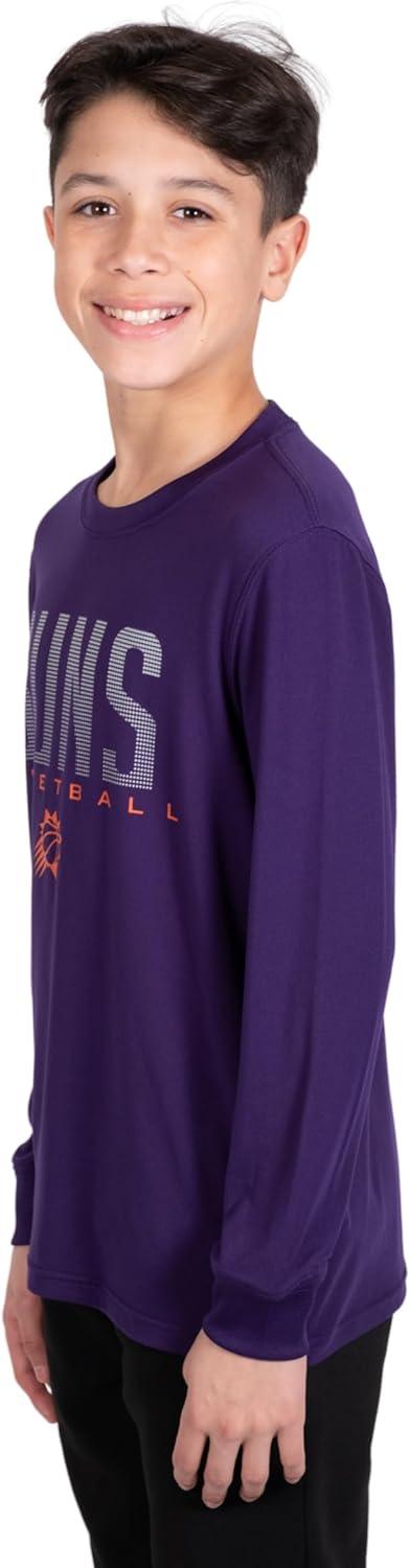 Ultra Game NBA Phoenix Suns Boys Super Soft Long Sleeve Active T-Shirt|Phoenix Suns - UltraGameShop