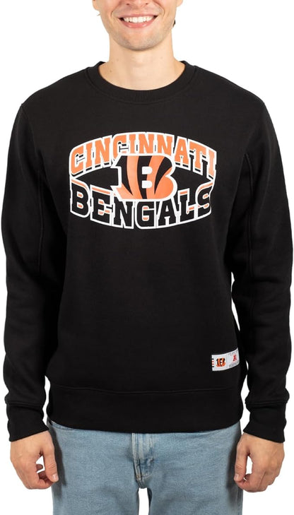 Ultra Game NFL Cincinnati Bengals Men's Super Soft Ultimate Crew Neck Sweatshirt|Cincinnati Bengals - UltraGameShop