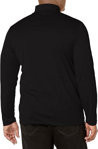 Ultra Game NBA Portland Trail Blazers Men's Quarter Zip Long Sleeve Pullover T-Shirt|Portland Trail Blazers - UltraGameShop