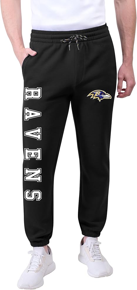 Ultra Game NFL Official Adults Super Soft Game Day Jogger Sweatpants - Unisex, Baltimore Ravens|Baltimore Ravens