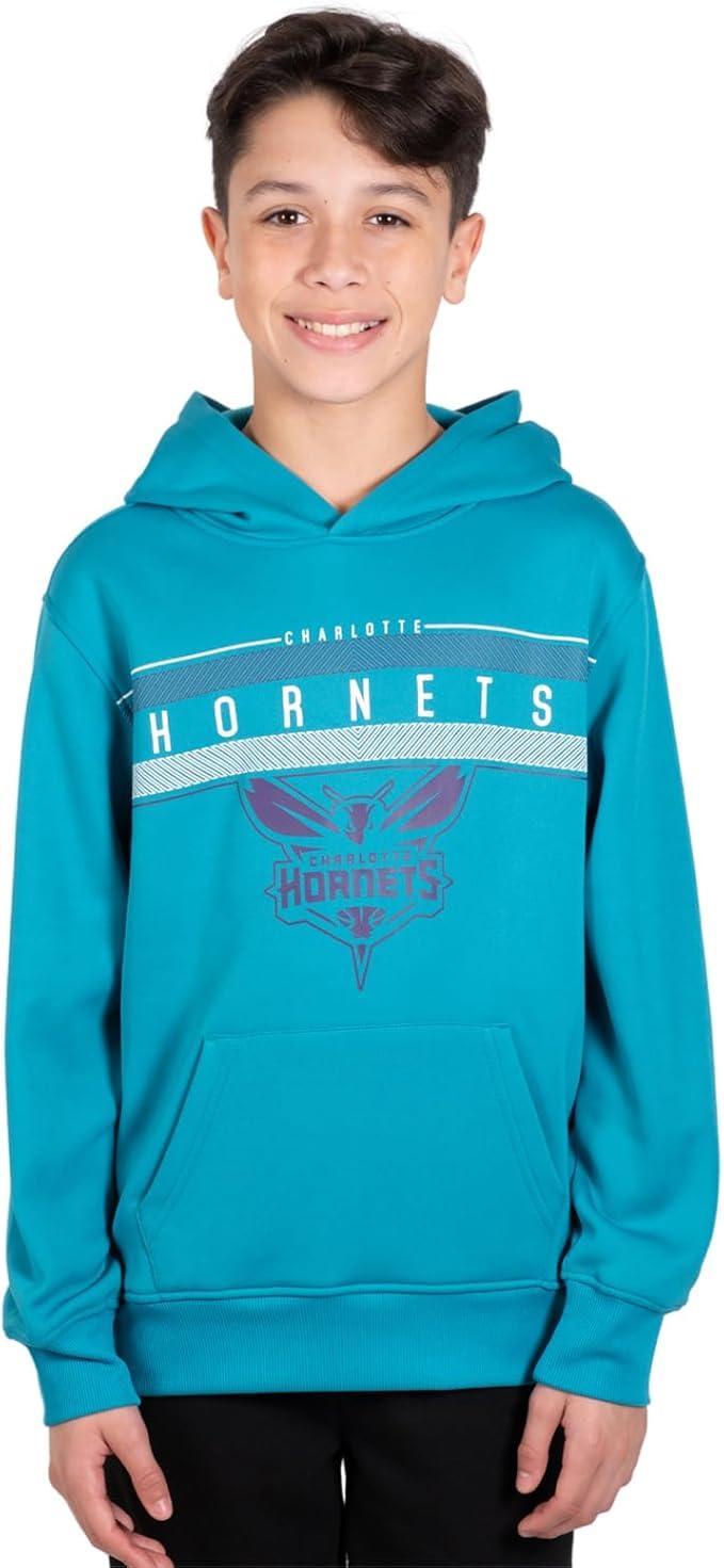 Ultra Game NBA Charlotte Hornets Boys Super Soft Poly Midtwon Pullover Hoodie Sweatshirt|Charlotte Hornets - UltraGameShop