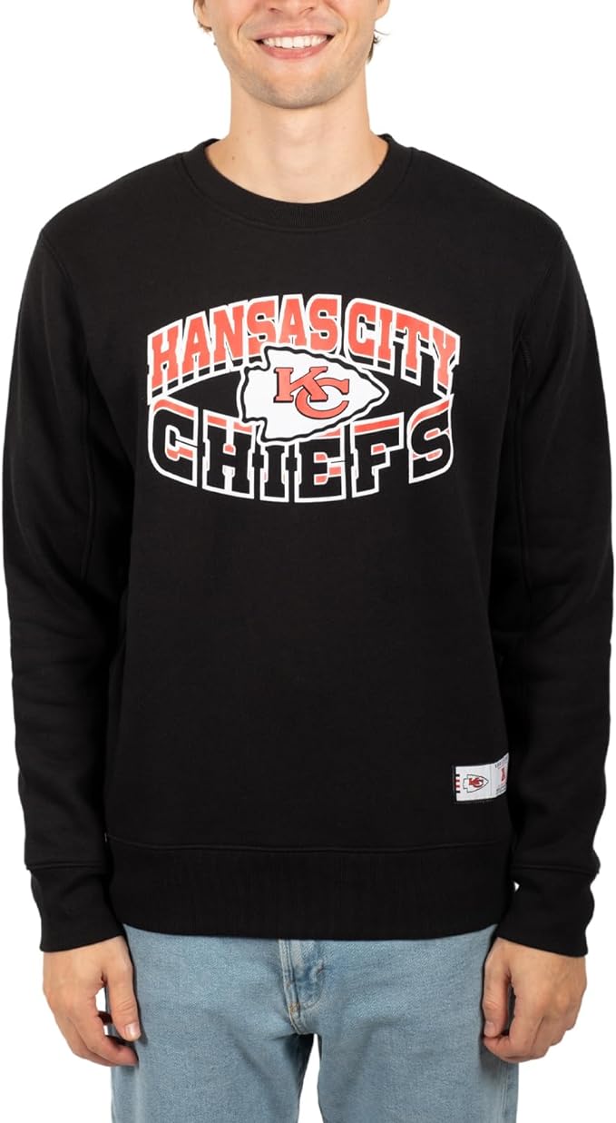 Ultra Game NFL Kansas City Chiefs Men's Super Soft Ultimate Crew Neck Sweatshirt|Kansas City Chiefs - UltraGameShop