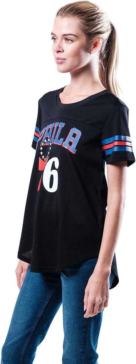 Ultra Game NBA Women's Philadelphia 76ers Soft Mesh T-Shirt | Philadelphia 76ers - UltraGameShop