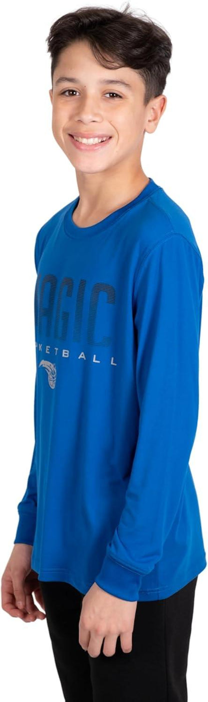 Ultra Game NBA Orlando Magic Boys Super Soft Long Sleeve Active T-Shirt|Orlando Magic - UltraGameShop