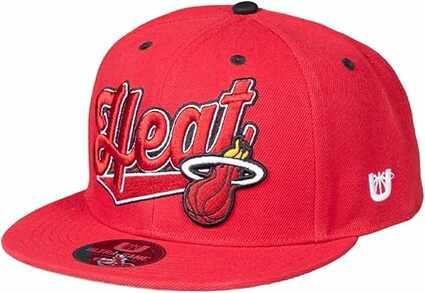 Ultra Game Adults Miami Heat Snap Back 3D Embroidered Team Logo Baseball Cap Hat |Miami Heat - UltraGameShop