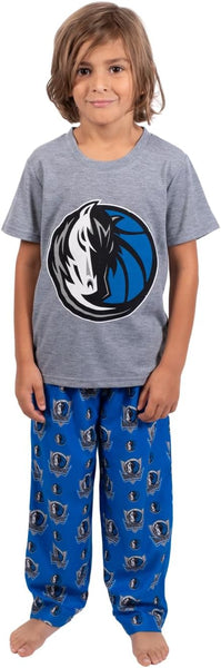 Ultra Game NBA Dallas Mavericks Boys 2 Piece Tee Shirt & Lounge Pants Pajama Set| Dallas Mavericks - UltraGameShop