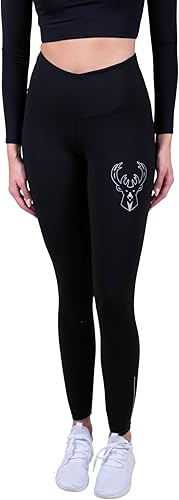 Ultra Game NBA Milwaukee Bucks Women's Super Soft Lightweight Leggings Fitness Sport Yoga Active Pants|Milwaukee Bucks - UltraGameShop