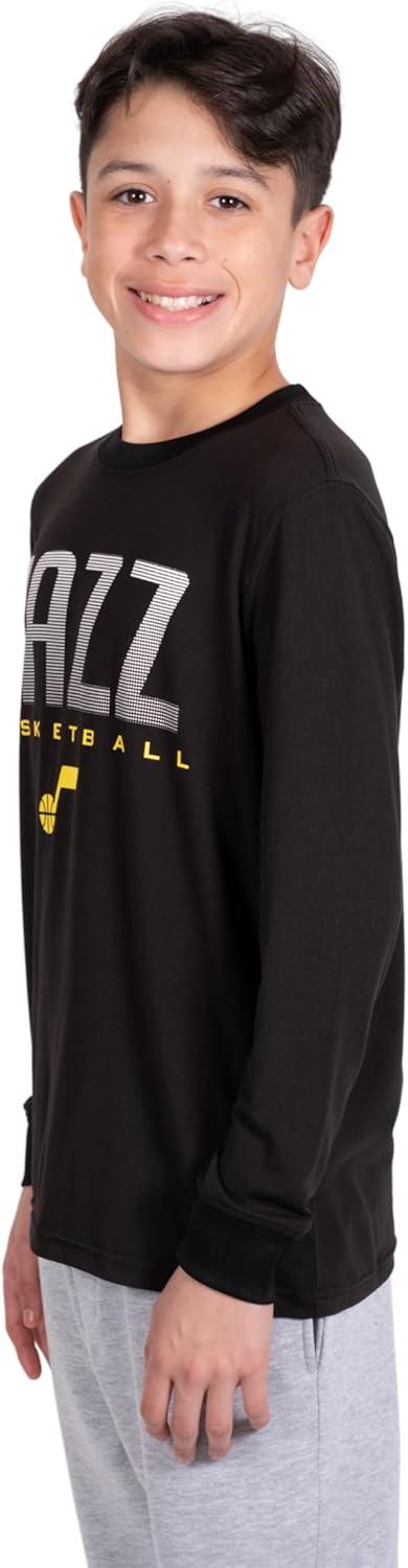 Ultra Game NBA Utah Jazz Boys Super Soft Long Sleeve Active T-Shirt|Utah Jazz - UltraGameShop