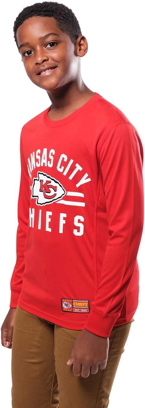 Ultra Game NFL Kansas City Chiefs Youth Super Soft Supreme Long Sleeve T-Shirt|Kansas City Chiefs - UltraGameShop