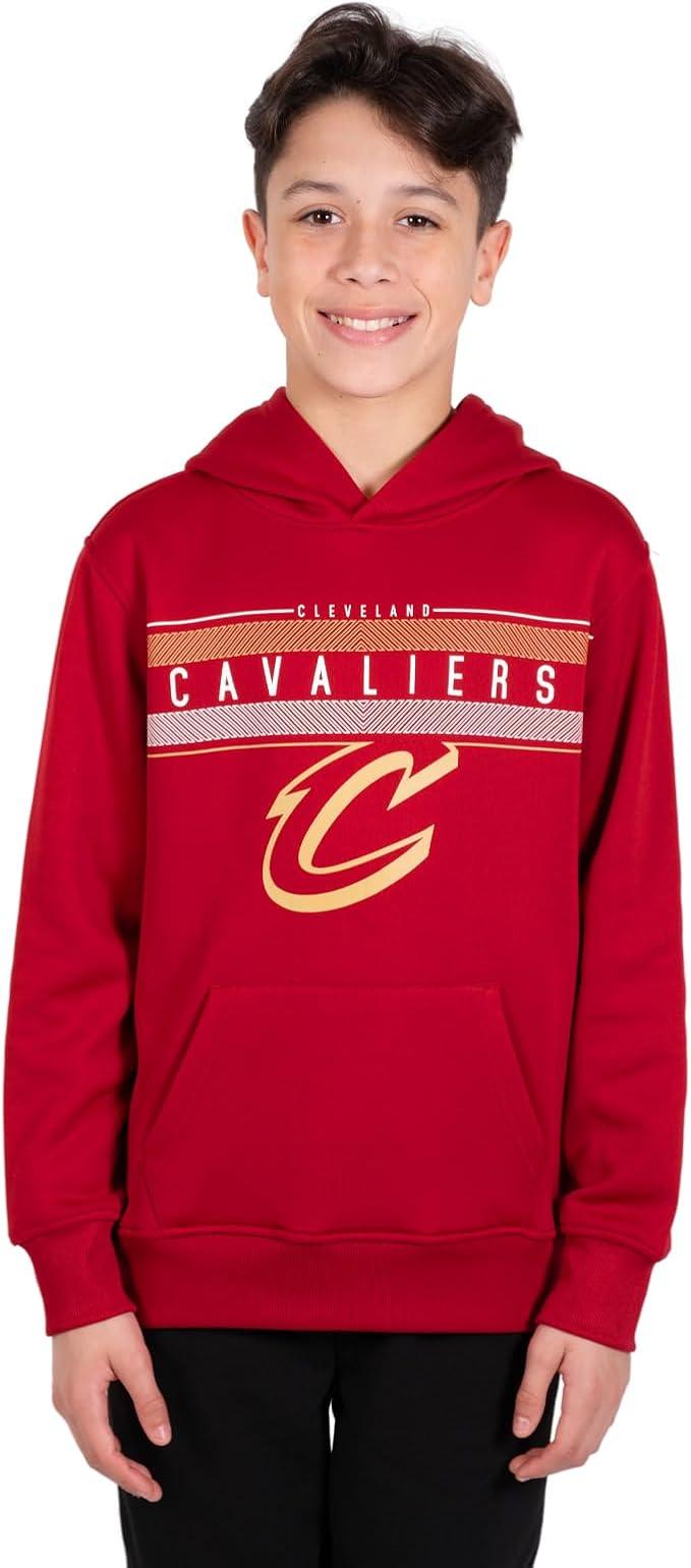 Ultra Game NBA Cleveland Cavaliers Boys Super Soft Poly Midtwon Pullover Hoodie Sweatshirt|Cleveland Cavaliers - UltraGameShop