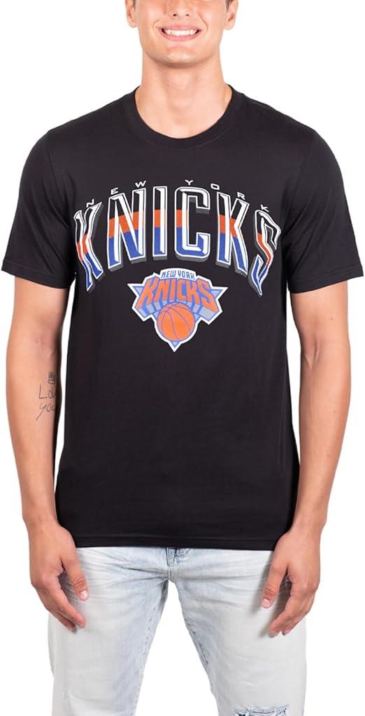 Ultra Game Men's NBA New York Knicks Arched Plexi Short Sleeve T-Shirt|New York Knicks - UltraGameShop