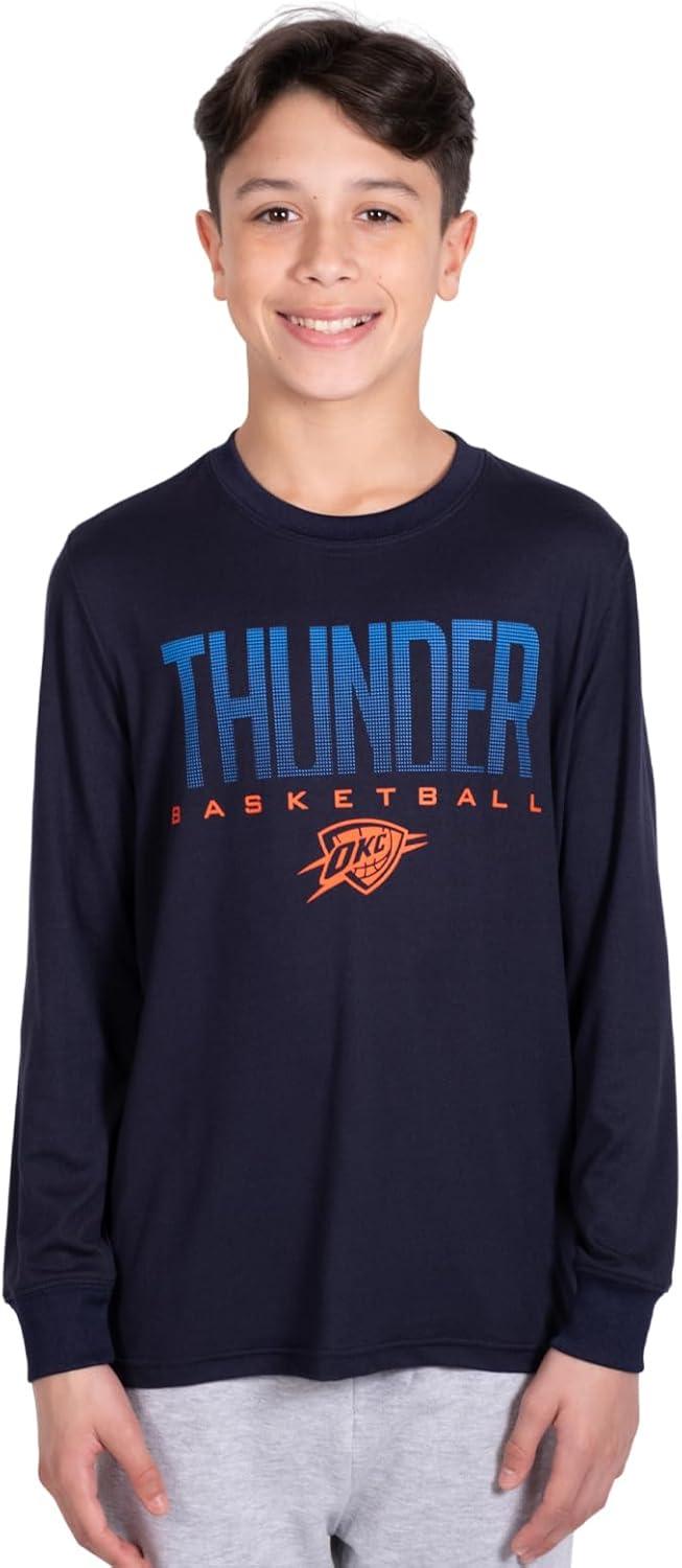 Ultra Game NBA Oklahoma City Thunder Boys Super Soft Long Sleeve Active T-Shirt|Oklahoma City Thunder - UltraGameShop