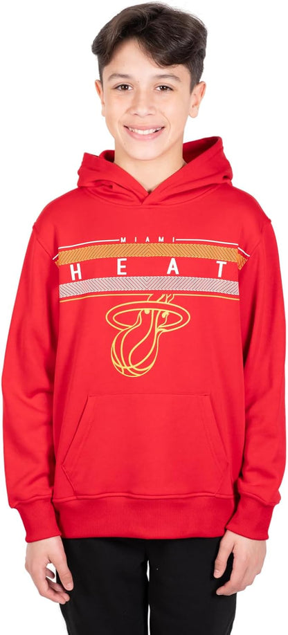 Ultra Game NBA Miami Heat Boys Super Soft Poly Midtwon Pullover Hoodie Sweatshirt|Miami Heat - UltraGameShop