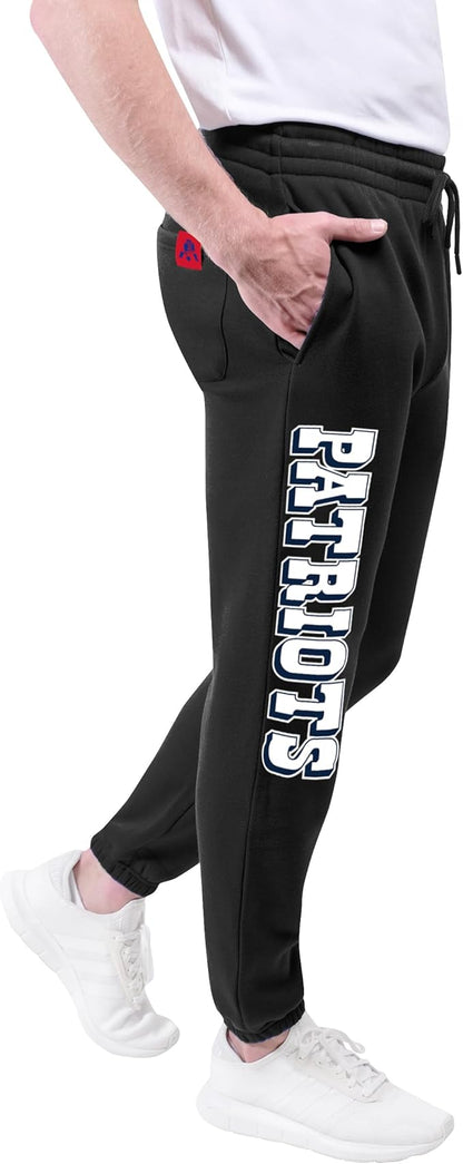 Ultra Game Men's NFL Official Super Soft Game Day Jogger Sweatpants|New England Patriots