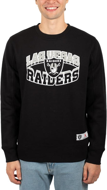 Ultra Game NFL Las Vegas Raiders Men's Super Soft Ultimate Crew Neck Sweatshirt|Las Vegas Raiders - UltraGameShop