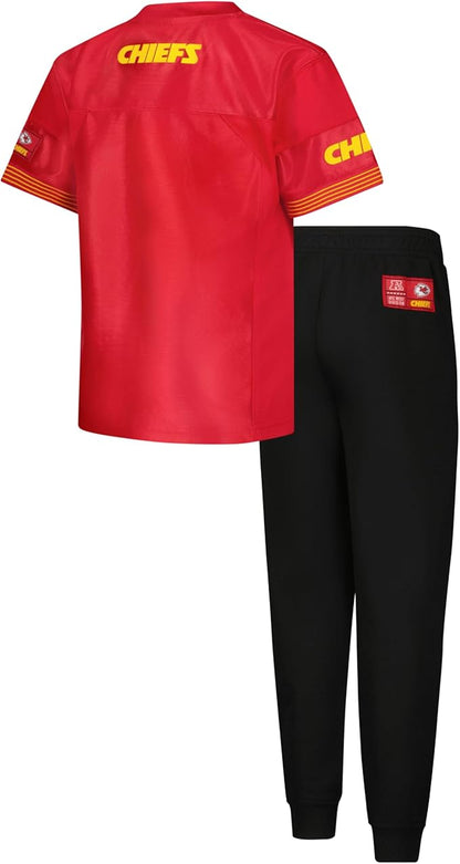 Ultra Game Youth NFL Official Super Soft Jersey & Jogger Sweatpants Set