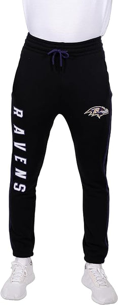 Ultra Game NFL Baltimore Ravens Men's Active Super Soft Game Day Jogger Sweatpants|Baltimore Ravens