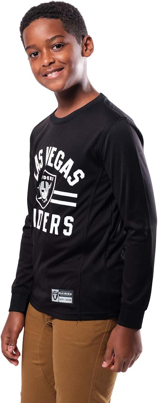 Ultra Game NFL Las Vegas Raiders Youth Super Soft Supreme Long Sleeve T-Shirt|Las Vegas Raiders