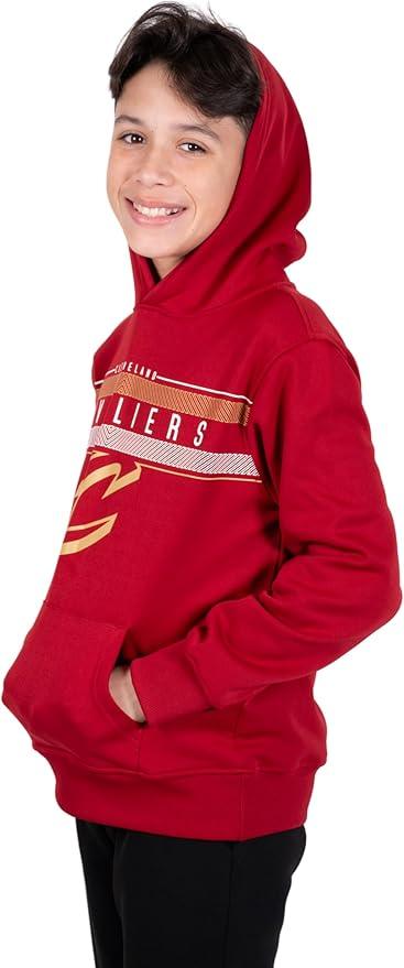 Ultra Game NBA Cleveland Cavaliers Boys Super Soft Poly Midtwon Pullover Hoodie Sweatshirt|Cleveland Cavaliers - UltraGameShop