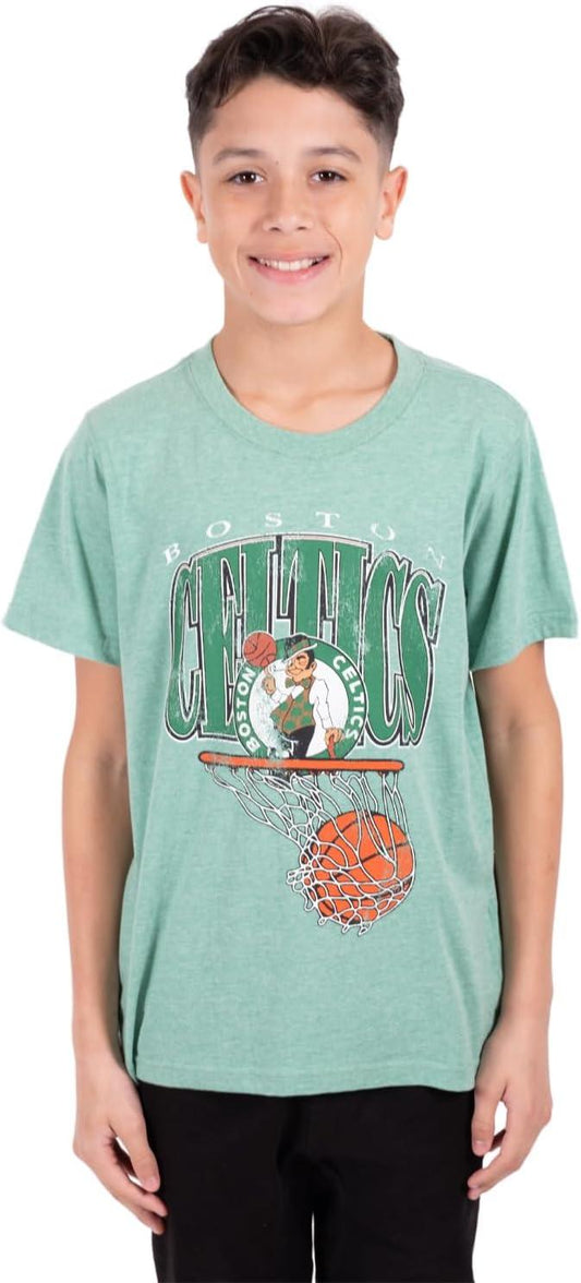 Ultra Game NBA Boston Celtics Boys Super Soft Distressed T-Shirt|Boston Celtics - UltraGameShop