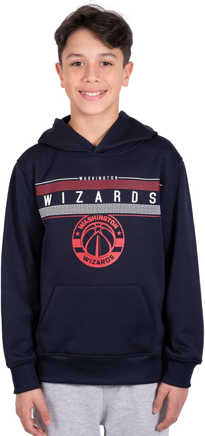 Ultra Game NBA Washington Wizards Boys Super Soft Poly Midtwon Pullover Hoodie Sweatshirt|Washington Wizards - UltraGameShop