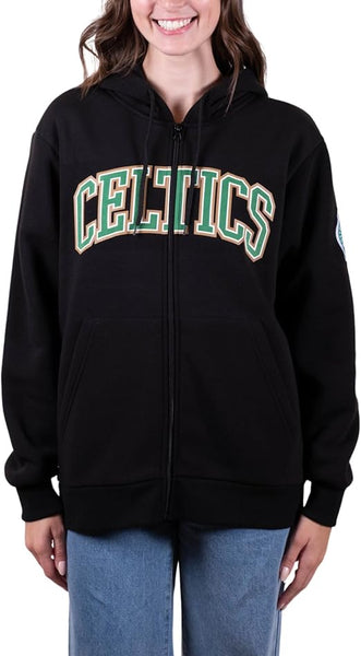 Ultra Game NBA Women's Boston Celtics Super Soft Full Zip Hoodie Sweatshirt | Boston Celtics - UltraGameShop