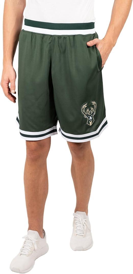 Ultra Game NBA Milwaukee Bucks Official Men's Supreme Active Basketball Training Shorts|Milwaukee Bucks - UltraGameShop