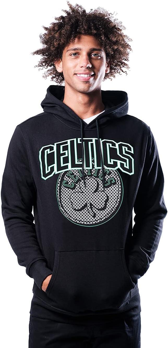 Ultra Game NBA Charlotte Hornets Mens Fleece Hoodie Pullover Sweatshirt Primo Metallic, Black, Medium|Boston Celtics - UltraGameShop