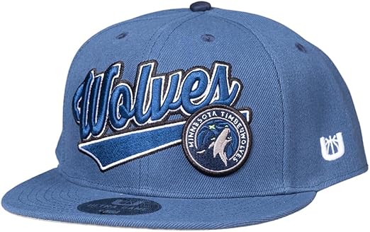 Ultra Game Adults Minnesota Timberwolves Snap Back 3D Embroidered Team Logo Baseball Cap Hat |Minnesota Timberwolves - UltraGameShop