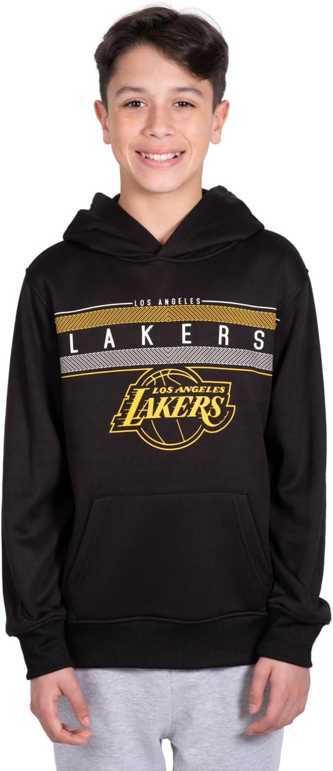 Ultra Game NBA Los Angeles Lakers Boys Super Soft Poly Midtwon Pullover Hoodie Sweatshirt|Los Angeles Lakers - UltraGameShop