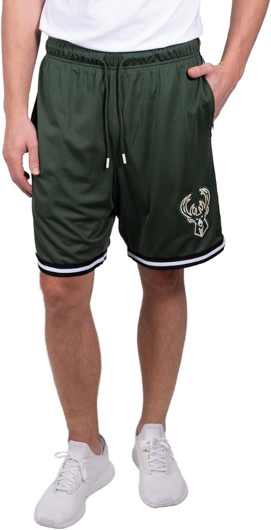 Ultra Game NBA Milwaukee Bucks Men's Slam Active Basketball Training Shorts|Milwaukee Bucks - UltraGameShop