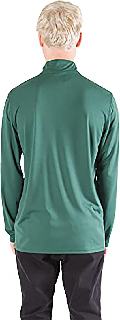 Ultra Game NBA Official Men‚Äôs Quarter Zip Long Sleeve Pullover T-Shirt - Unisex Milwaukee Bucks|Milwaukee Bucks