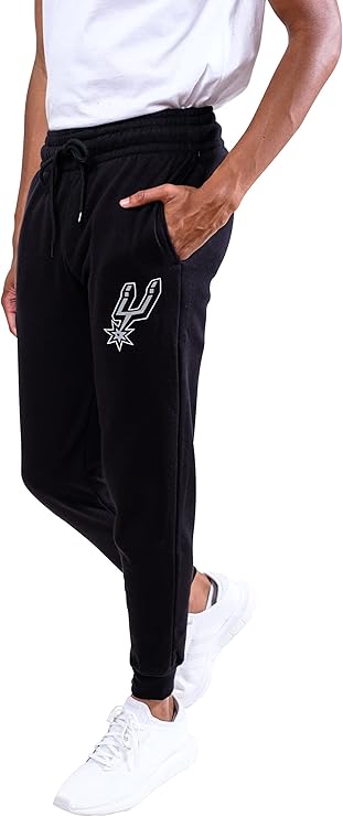 Ultra Game NBA Official Men’s Super Soft Jogger Sweatpants - Unisex, San Antonio Spurs, Team Color|San Antonio Spurs